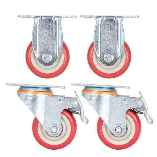 DURAFORCE 4 pcs 3" Heavy Duty Castor Wheels,100kg Loading Rate Trolley Bench