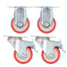 DURAFORCE 4 pcs 3" Heavy Duty Castor Wheels,100kg Loading Rate Trolley Bench