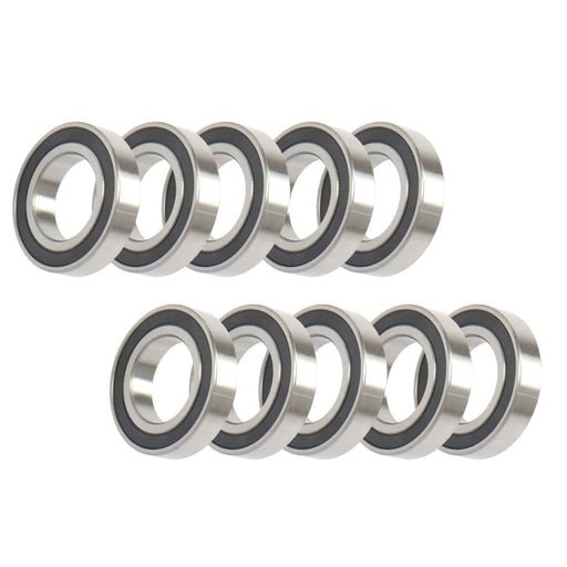 DURAFORCE Double Rubber Seal Bearings 10Pcs R24-2RS 1-1/2" × 2-5/8" × 9/16" Bore Sealed