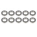 DURAFORCE Double Rubber Seal Bearings 10Pcs R24-2RS 1-1/2" × 2-5/8" × 9/16" Bore Sealed