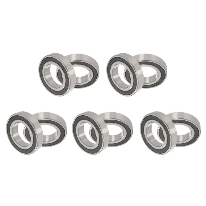 DURAFORCE Double Rubber Seal Bearings 10Pcs R24-2RS 1-1/2" × 2-5/8" × 9/16" Bore Sealed