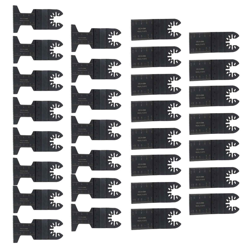 DURAFORCE 15Pcs 1-3/8" & 15Pcs 1-3/4" Bi-Metal Oscillating Multi Tool Saw Blades Set 30Pcs