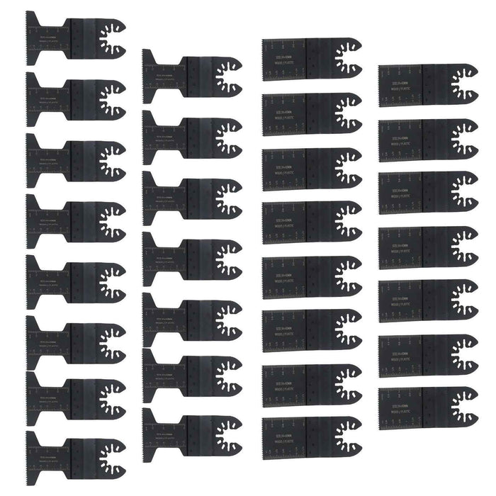 DURAFORCE 15Pcs 1-3/8" & 15Pcs 1-3/4" Bi-Metal Oscillating Multi Tool Saw Blades Set 30Pcs