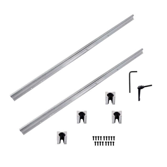 DURAFORCE 2Pack SBR16-1000mm Linear Rails & 4 Pack SBR16UU Carriage Bearing Blocks
