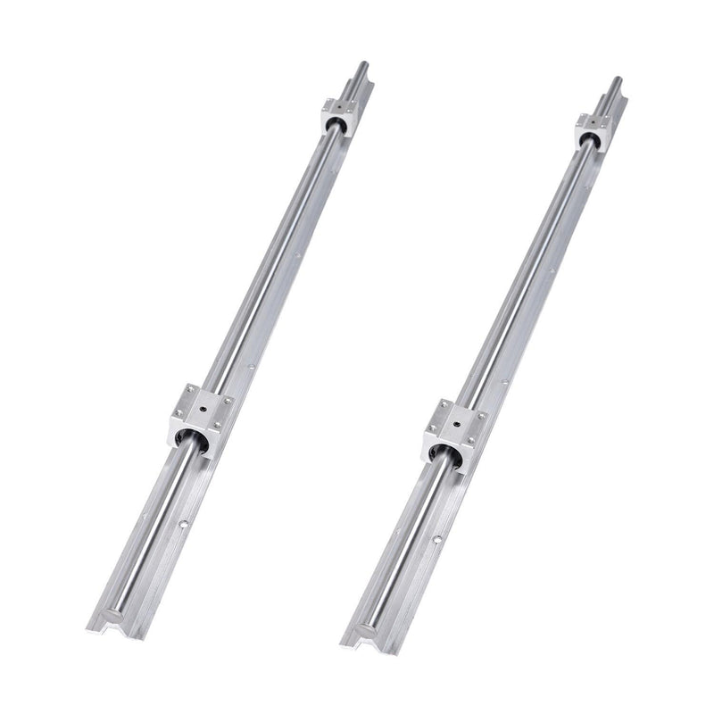 DURAFORCE 2Pack SBR16-1000mm Linear Rails & 4 Pack SBR16UU Carriage Bearing Blocks