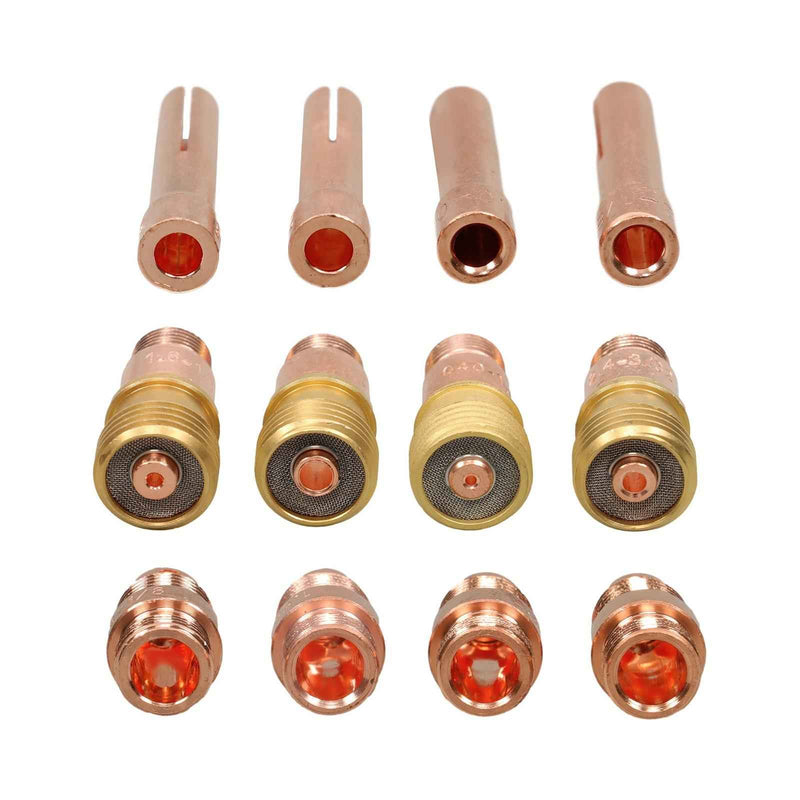 DURAFORCE New for WP-17/18/26 87Pcs TIG Welding Torch Stubby Gas Lens Pyrex Glass Cup Kit