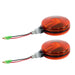 DURAFORCE 2 Pcs 3C081-75870 W9501-66001 Round Side Marker Light Lamp Dual Face Turn Signal