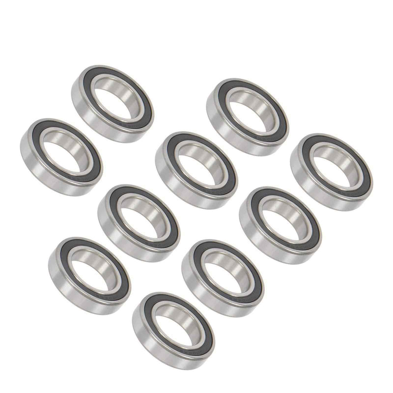 DURAFORCE 6008-2RS 10Pcs 40 × 68 × 15 mm Pre-Lubricated Deep Groove Ball Bearing Bore Seal