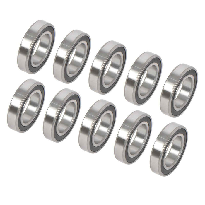 DURAFORCE 6008-2RS 10Pcs 40 × 68 × 15 mm Pre-Lubricated Deep Groove Ball Bearing Bore Seal