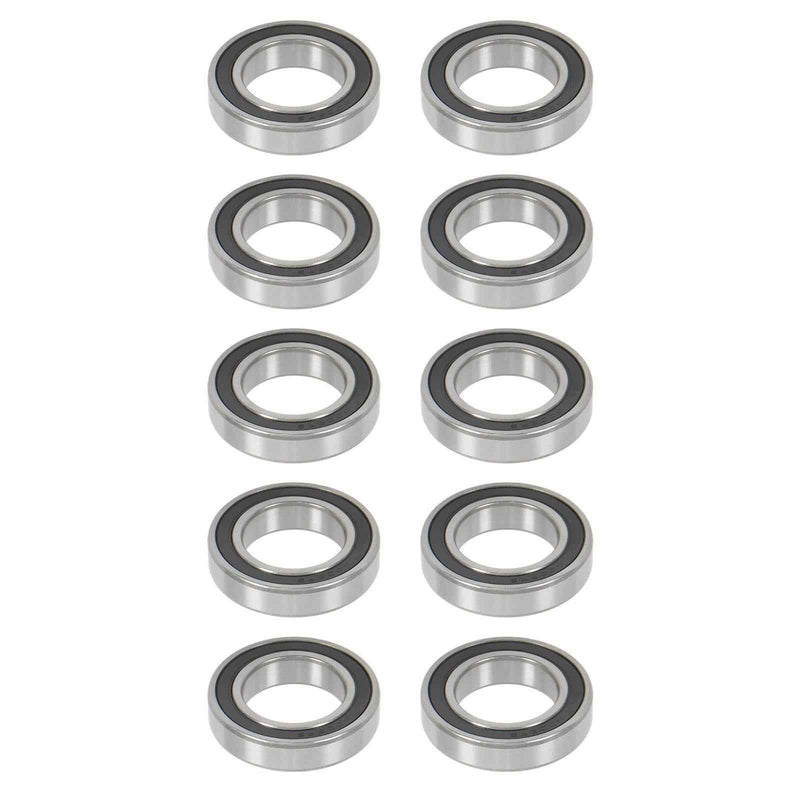 DURAFORCE 6008-2RS 10Pcs 40 × 68 × 15 mm Pre-Lubricated Deep Groove Ball Bearing Bore Seal
