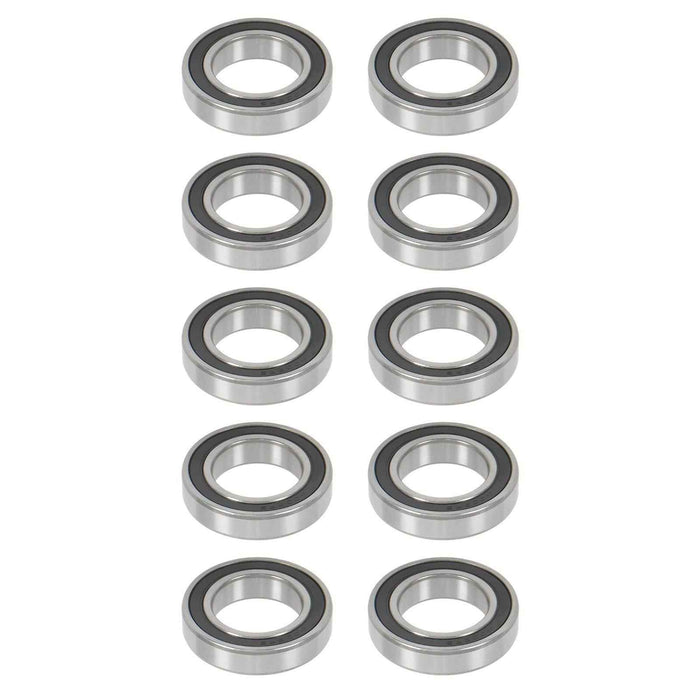 DURAFORCE 6008-2RS 10Pcs 40 × 68 × 15 mm Pre-Lubricated Deep Groove Ball Bearing Bore Seal