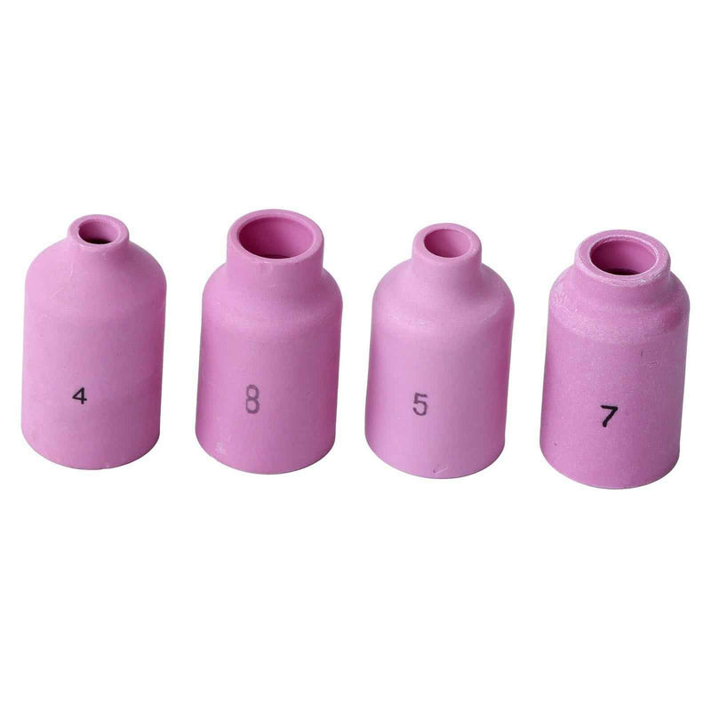 DURAFORCE New For WP-17/18/26 67Pcs TIG Welding Torch Stubby Gas Lens Ceramic Cups Kit