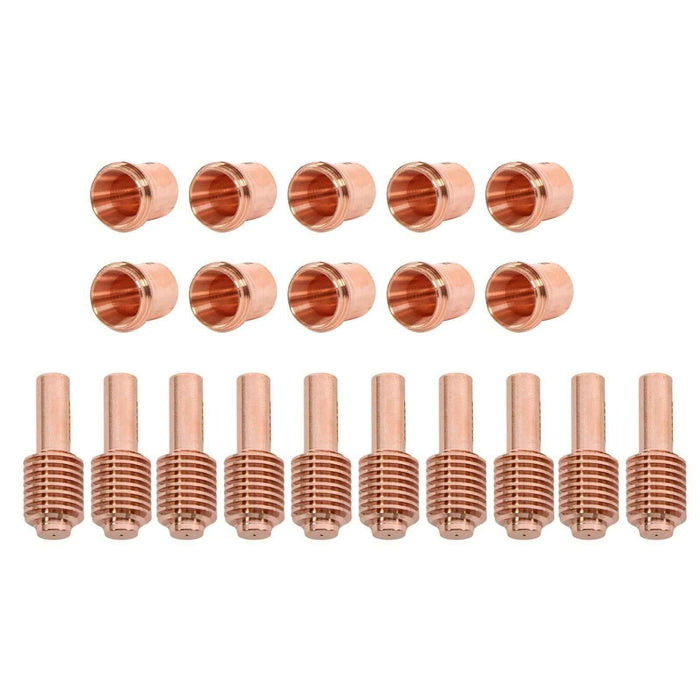 DURAFORCE For 45 Plasma Consumables Cutting 10Pcs 220671 Nozzle and 10Pcs 220669 Electrode