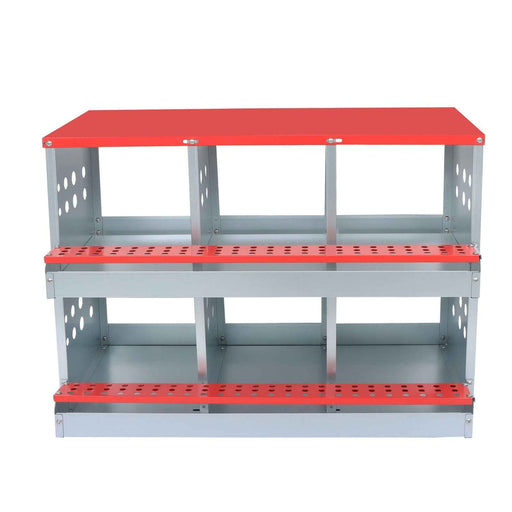 DURAFORCE Durable 6 Holes Chicken Nesting Box Hen Laying Nest Boxes Rollout Egg Collection