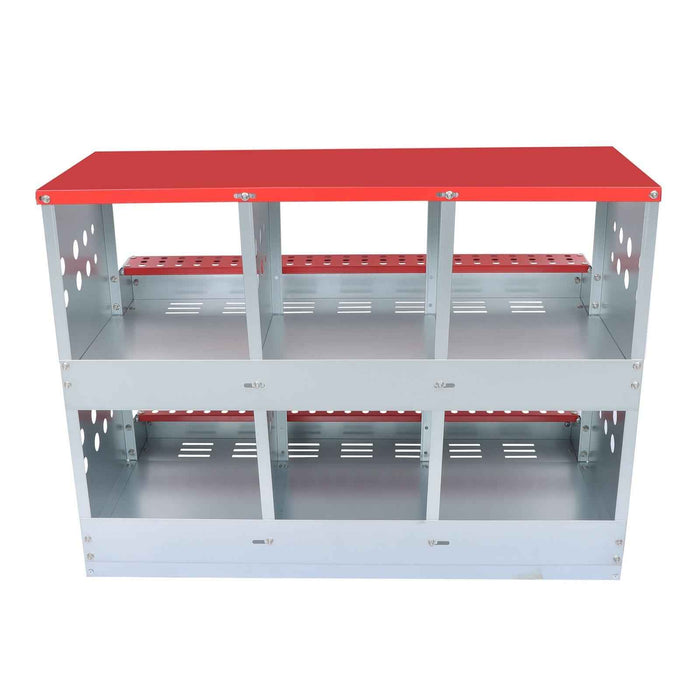 DURAFORCE Durable 6 Holes Chicken Nesting Box Hen Laying Nest Boxes Rollout Egg Collection