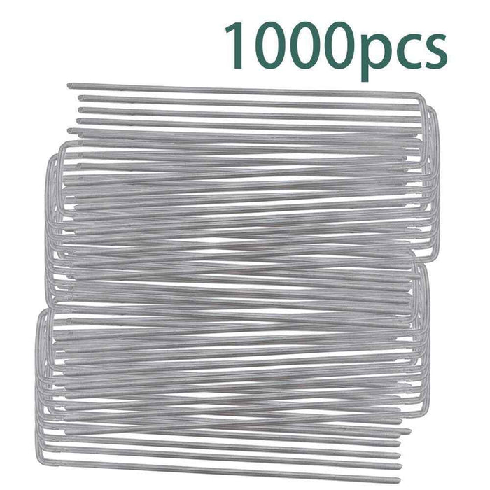 DURAFORCE 11 Gauge 6" Heavy Duty GALVANIZED Landscape Staples-SOD Fabric Pins 1000 pcs