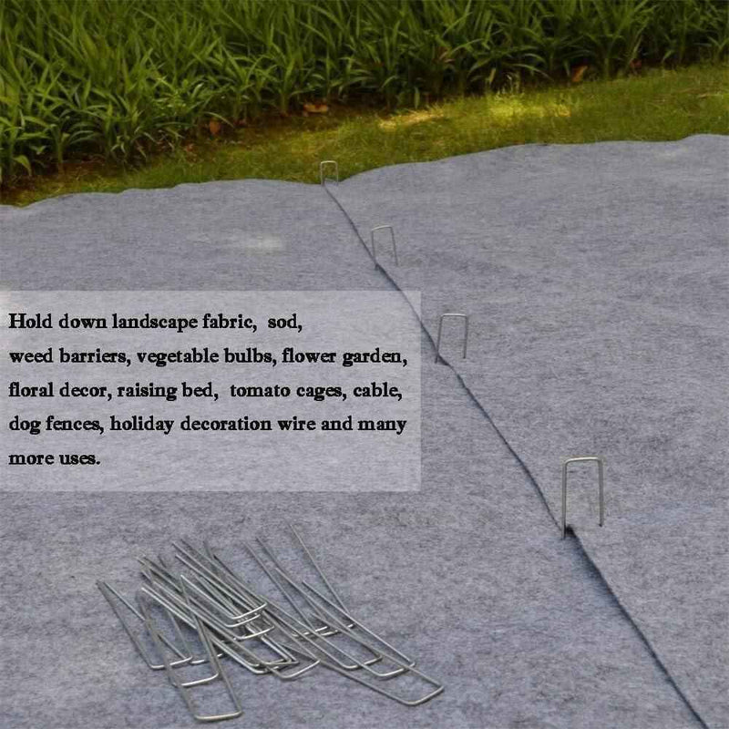 DURAFORCE 11 Gauge 6" Heavy Duty GALVANIZED Landscape Staples-SOD Fabric Pins 1000 pcs