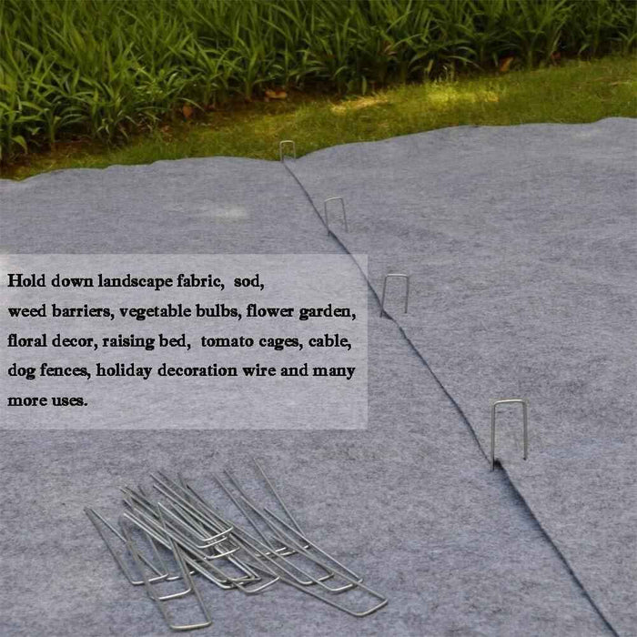 DURAFORCE 11 Gauge 6" Heavy Duty GALVANIZED Landscape Staples-SOD Fabric Pins 1000 pcs