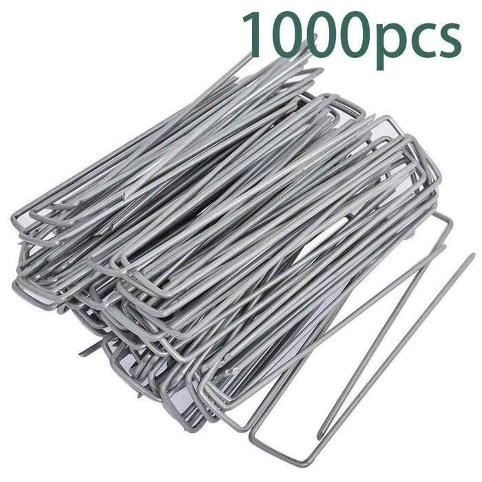 DURAFORCE 11 Gauge 6" Heavy Duty GALVANIZED Landscape Staples-SOD Fabric Pins 1000 pcs