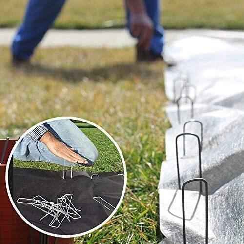 DURAFORCE 11 Gauge 6" Heavy Duty GALVANIZED Landscape Staples-SOD Fabric Pins 1000 pcs