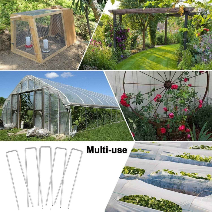 DURAFORCE 11 Gauge 6" Heavy Duty GALVANIZED Landscape Staples-SOD Fabric Pins 1000 pcs