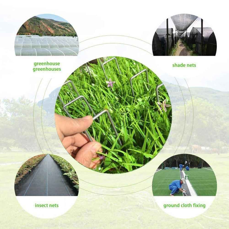 DURAFORCE 11 Gauge 6" Heavy Duty GALVANIZED Landscape Staples-SOD Fabric Pins 1000 pcs