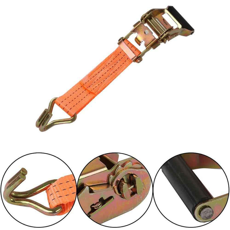DURAFORCE 20 Pack 1.5" × 15' Polyester Ratchet Tie Down Straps J Hooks Heavy Duty 4000 LBS
