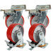 DURAFORCE 4 Pack High Quality 6 Inch Metal Caster Wheel Industrial Castor Swivel & Lock