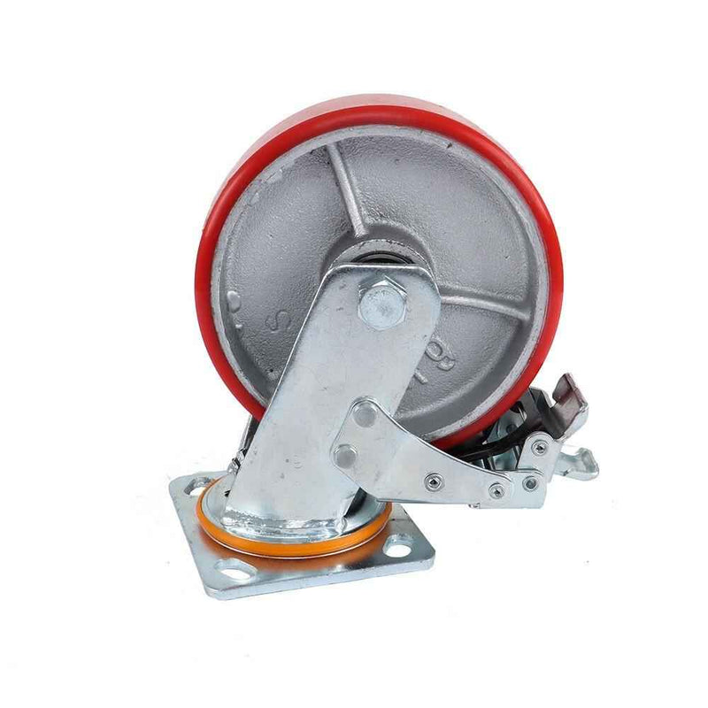 DURAFORCE 4 Pack High Quality 6 Inch Metal Caster Wheel Industrial Castor Swivel & Lock