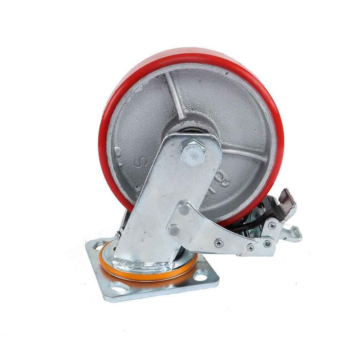 DURAFORCE 4 Pack High Quality 6 Inch Metal Caster Wheel Industrial Castor Swivel & Lock
