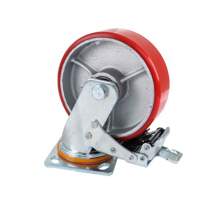DURAFORCE 4 Pack High Quality 6 Inch Metal Caster Wheel Industrial Castor Swivel & Lock