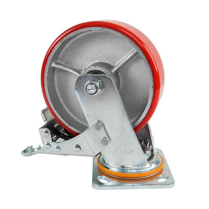 DURAFORCE 4 Pack High Quality 6 Inch Metal Caster Wheel Industrial Castor Swivel & Lock