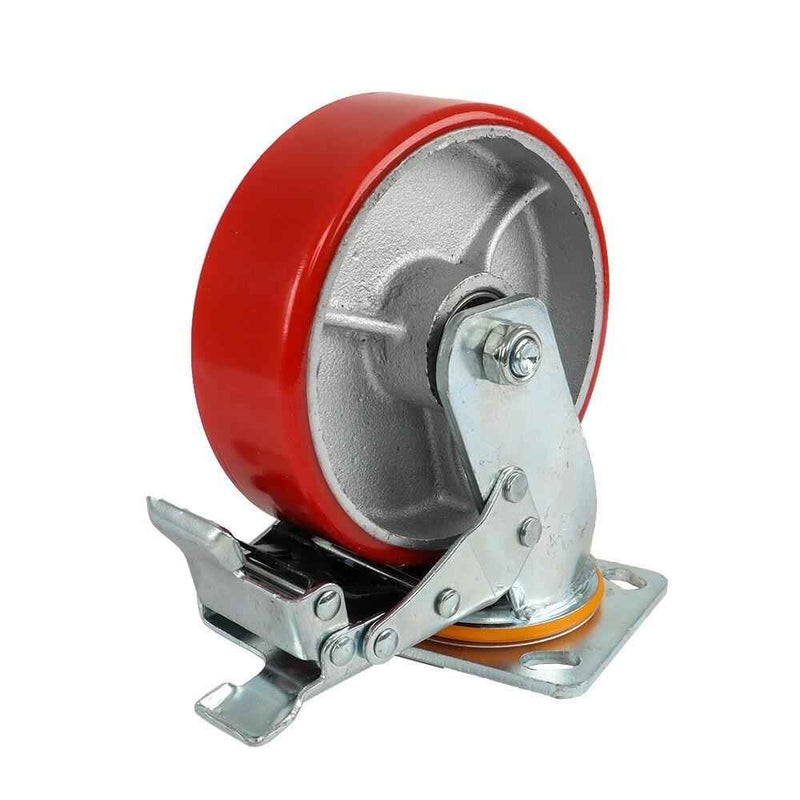 DURAFORCE 4 Pack High Quality 6 Inch Metal Caster Wheel Industrial Castor Swivel & Lock