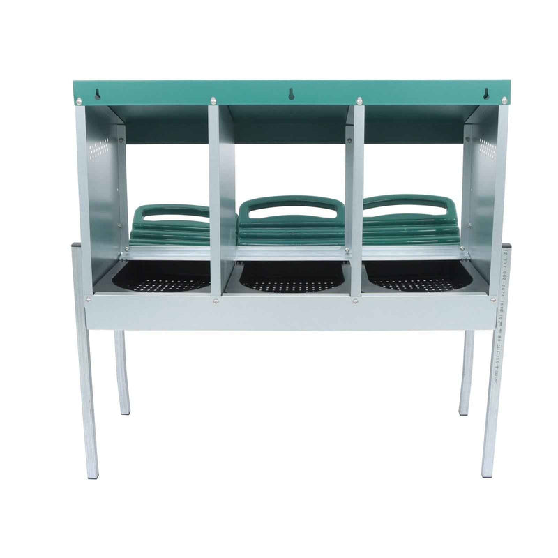 DURAFORCE Durable Chicken Nesting Box With Metal Legs 3 Holes Nesting Box For Chickens