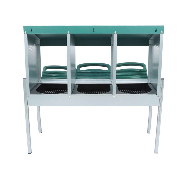 DURAFORCE Durable Chicken Nesting Box With Metal Legs 3 Holes Nesting Box For Chickens