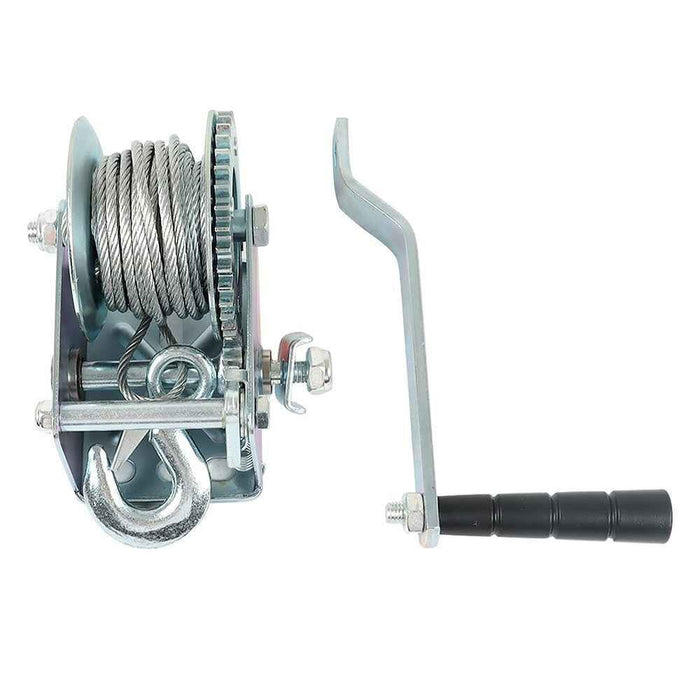 DURAFORCE 600 lbs Heavy Duty Steel Cable Crank Gear Hand Winch ATV Boat Trailer