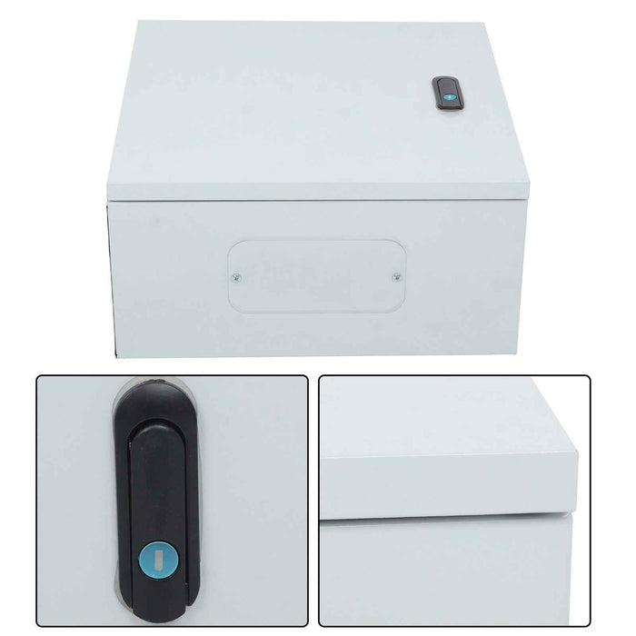 DURAFORCE Outdoor Steel Enclosure, 16 × 16 × 8" NEMA 4X Electrical Box, Waterproof IP56