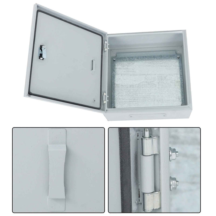 DURAFORCE Outdoor Steel Enclosure, 16 × 16 × 8" NEMA 4X Electrical Box, Waterproof IP56