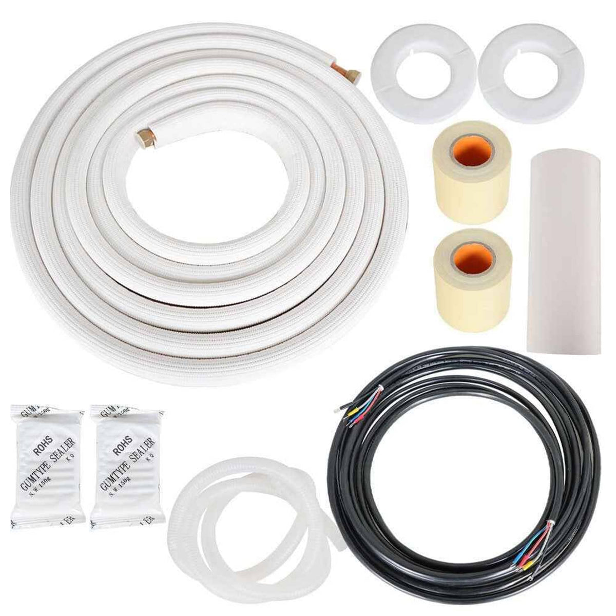 Install Kit for Mini Split Heat Pump Systems. 1/4 - 1/2 Dia. 25Feet ...