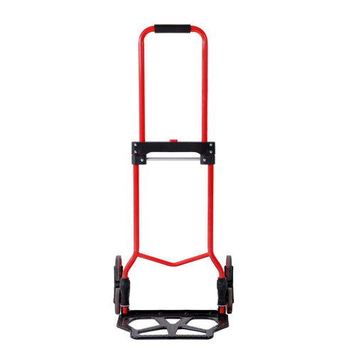 DURAFORCE Heavy Duty Stair Climbing Hand Truck 330 LB Capacity & 4" TPR Wheels Red