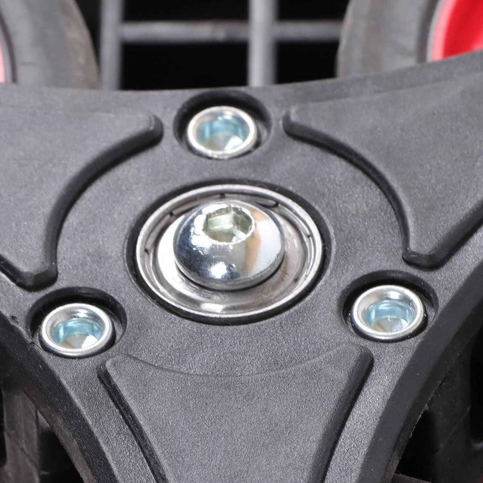 DURAFORCE Heavy Duty Stair Climbing Hand Truck 330 LB Capacity & 4" TPR Wheels Red