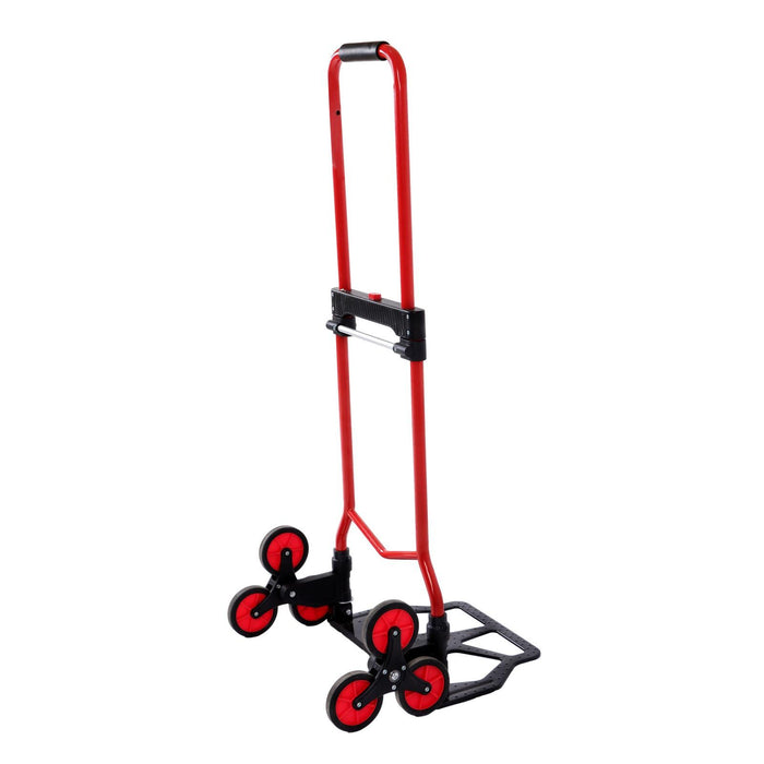 DURAFORCE Heavy Duty Stair Climbing Hand Truck 330 LB Capacity & 4" TPR Wheels Red