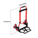 DURAFORCE Heavy Duty Stair Climbing Hand Truck 330 LB Capacity & 4" TPR Wheels Red