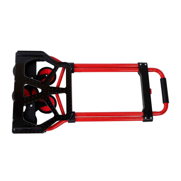 DURAFORCE Heavy Duty Stair Climbing Hand Truck 330 LB Capacity & 4" TPR Wheels Red