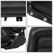 DURAFORCE Universal Foldable Forklift Seat PVC Tractor Seat Adjustable Back & Armrest