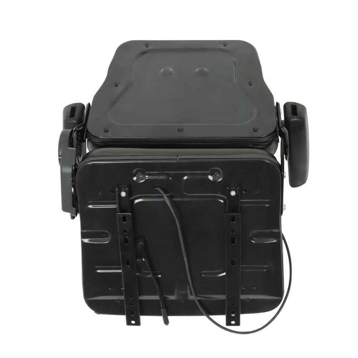 DURAFORCE Universal Foldable Forklift Seat PVC Tractor Seat Adjustable Back & Armrest