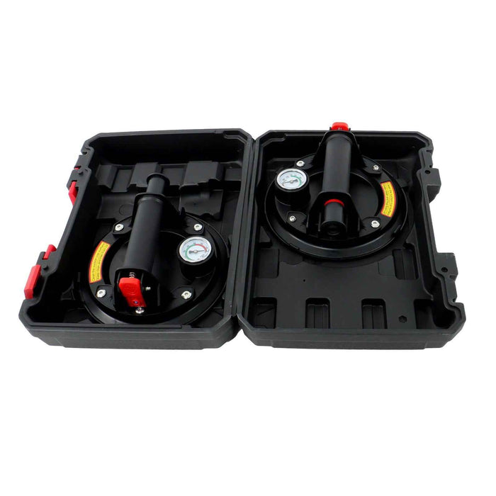 DURAFORCE 2 Pack 8 Inch Glass Suction Cups 440lbs Load Capacity & Pressure Gauge