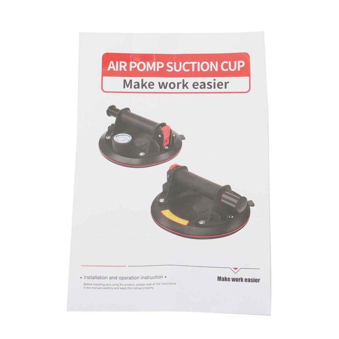 DURAFORCE 2 Pack 8 Inch Glass Suction Cups 440lbs Load Capacity & Pressure Gauge