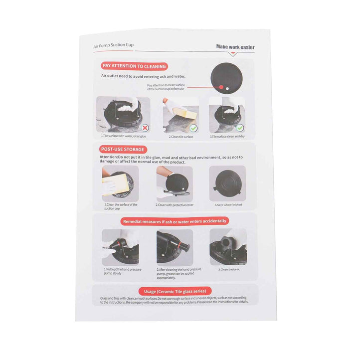 DURAFORCE 2 Pack 8 Inch Glass Suction Cups 440lbs Load Capacity & Pressure Gauge