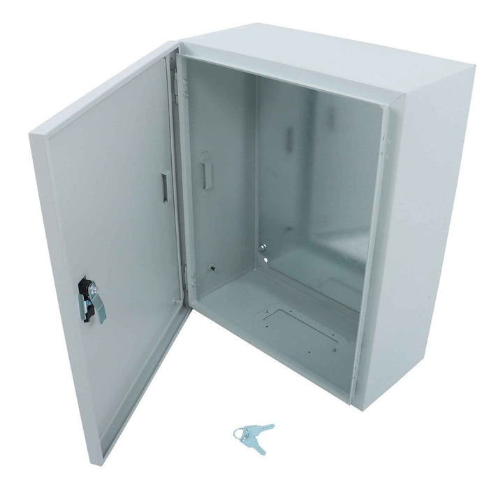 DURAFORCE Outdoor Steel Enclosure, 20 × 16 × 8" NEMA 4X Electrical Box, Waterproof IP56